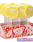 Whirly Pop 1.5-Ounce Swirl Suckers - Yellow: 24-Piece Display - Candy Warehouse