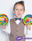 Whirly Pop 10-Ounce Swirl Suckers - Rainbow: 18-Piece Case - Candy Warehouse