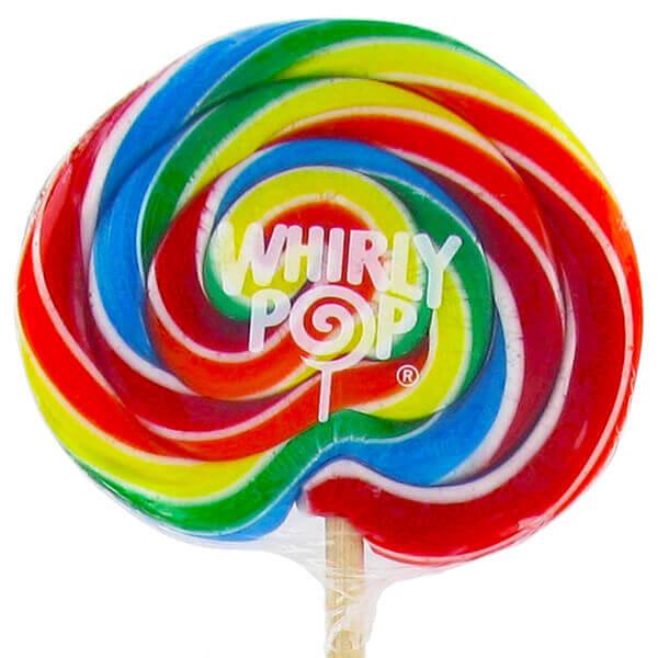 Whirly Pop 3-Ounce Swirl Suckers - Rainbow: 48-Piece Case | Candy Warehouse