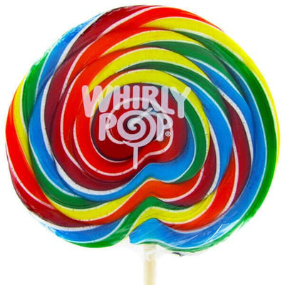 Whirly Pop 6-Ounce Swirl Suckers - Rainbow: 36-Piece Case | Candy Warehouse