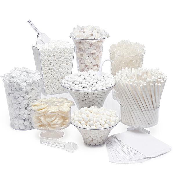 White Candy Buffet Kit: 25 to 50 Guests - Candy Warehouse