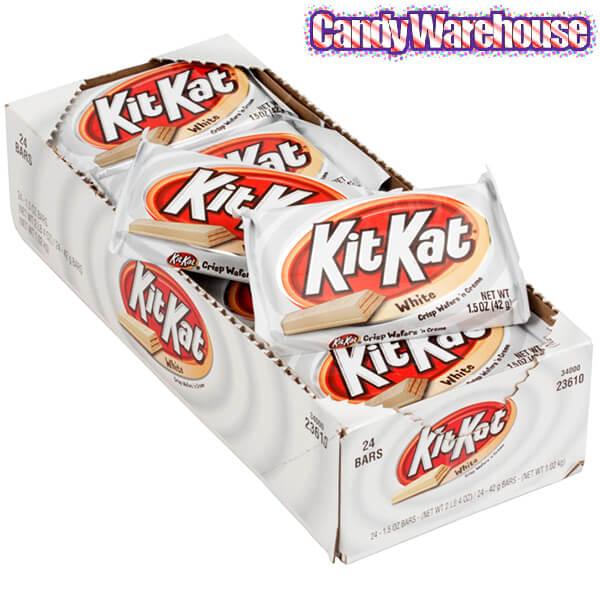 White Chocolate Kit Kat Candy Bars: 24-Piece Box - Candy Warehouse