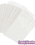 White Glossy Candy Bags with Handles - Small: 12-Piece Pack - Candy Warehouse