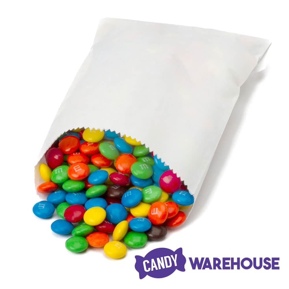 White Gourmet Candy Bags: 100-Piece Pack - Candy Warehouse