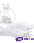 White Organza Candy Bags: 30-Piece Pack