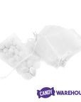 White Organza Candy Bags: 30-Piece Pack