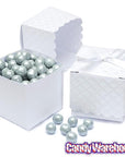 White Scalloped Favor Box Kits: 25-Piece Set - Candy Warehouse