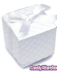 White Scalloped Favor Box Kits: 25-Piece Set - Candy Warehouse