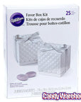 White Scalloped Favor Box Kits: 25-Piece Set - Candy Warehouse