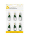 Wilton Champagne Bottle Candles: 6-Piece Pack - Candy Warehouse