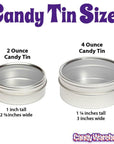 Windowed Round Candy Tins - 2-Ounce: 24-Piece Set - Candy Warehouse