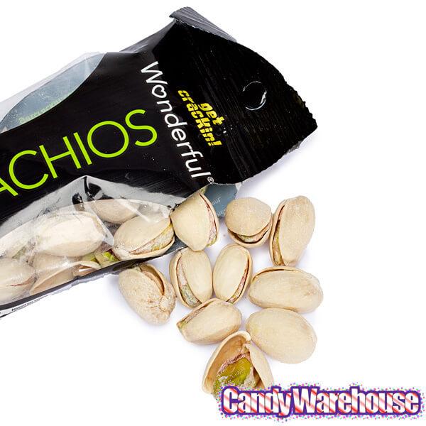 Wonderful Roasted and Salted Pistachios 1.5-Ounce Packs: 24-Piece Box - Candy Warehouse