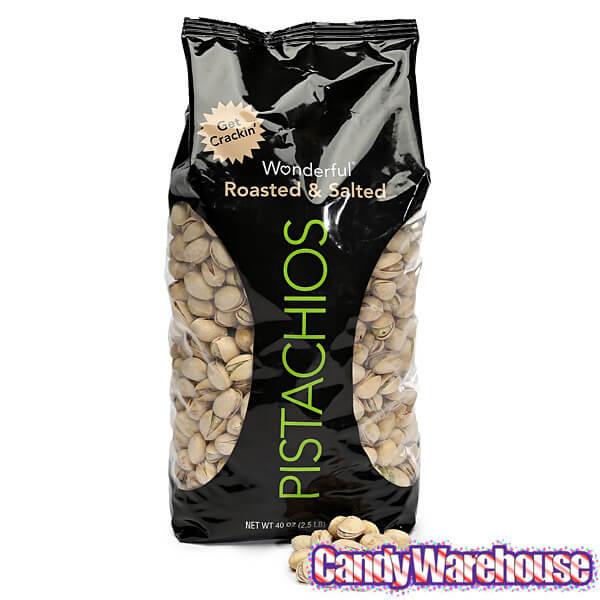 Wonderful Roasted And Salted Pistachios: 2.5LB Bag – Candy Warehouse