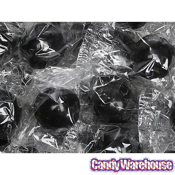 Wrapped 1-Inch Gumballs - Jet Black: 200-Piece Bag - Candy Warehouse