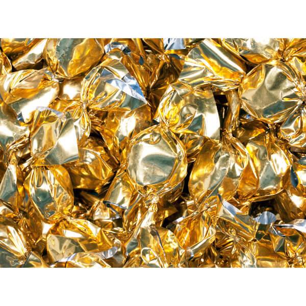 Wrapped Hard Candy Ovals - Gold - Peppermint: 5LB Bag - Candy Warehouse