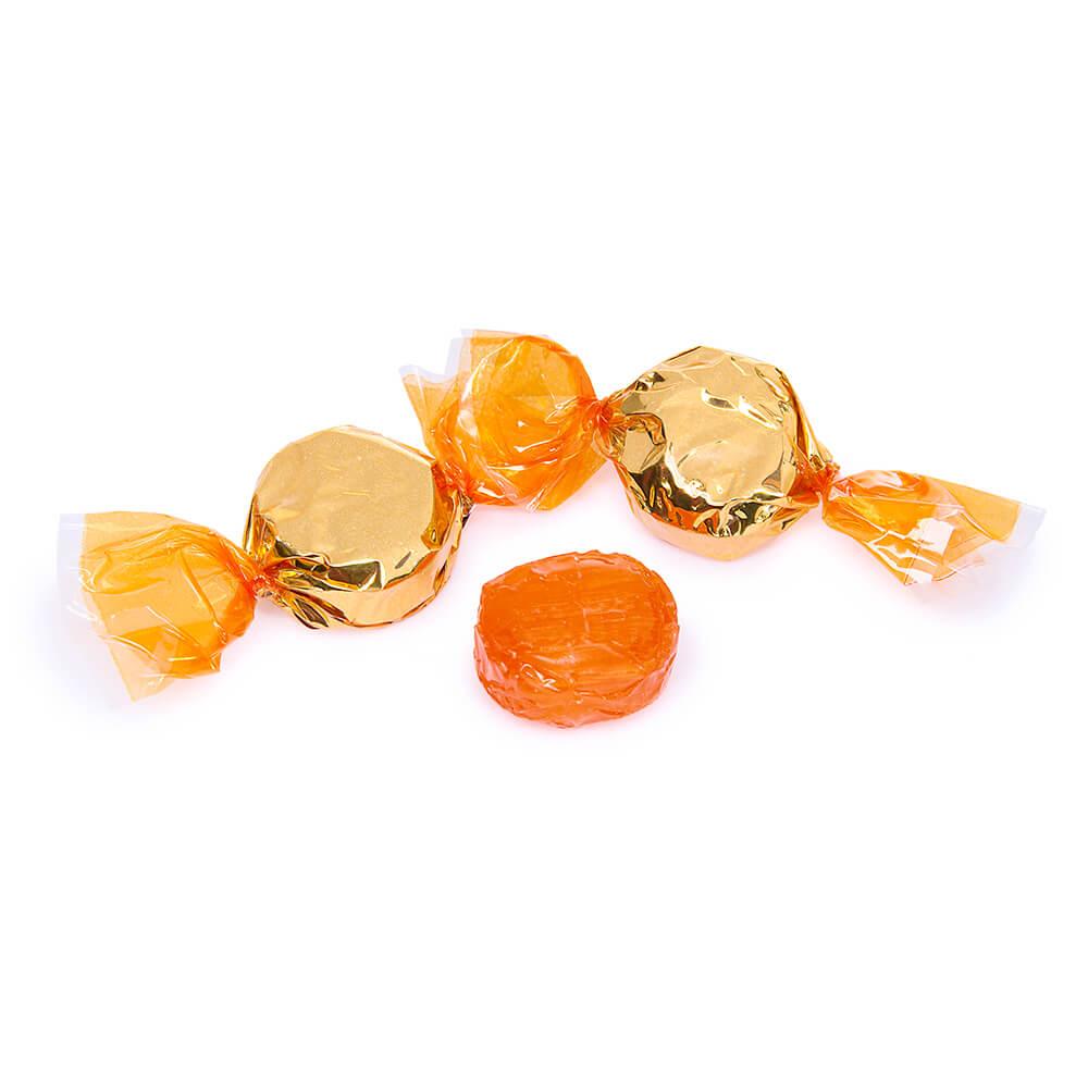 Wrapped Hard Candy Ovals - Orange: 5LB Bag - Candy Warehouse