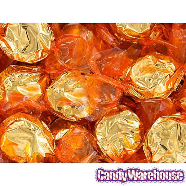 Wrapped Hard Candy Ovals - Orange: 5LB Bag - Candy Warehouse