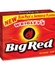 Wrigley's Big Red Gum Slim Packs: 10-Piece Box - Candy Warehouse