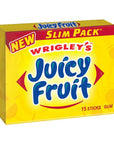 Wrigley's Juicy Fruit Gum Slim Packs: 10-Piece Box - Candy Warehouse