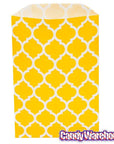 Yellow Casablanca Pattern Candy Bags: 25-Piece Pack