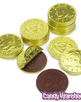 Yellow Foiled Milk Chocolate Coins: 1LB Bag - Candy Warehouse