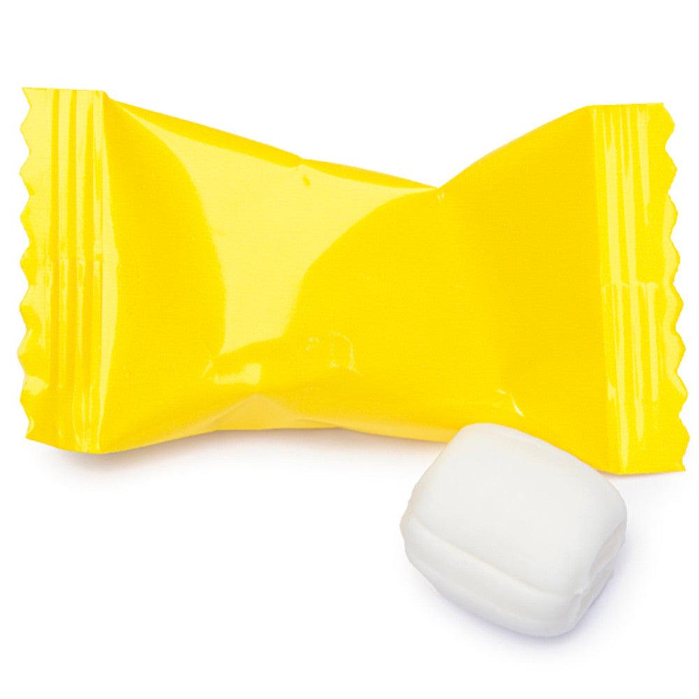 Yellow Wrapped Butter Mint Creams: 300-Piece Case - Candy Warehouse