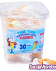 Yum Yum Marshmallow Candy Ice Cream Cones: 30-Piece Tub - Candy Warehouse