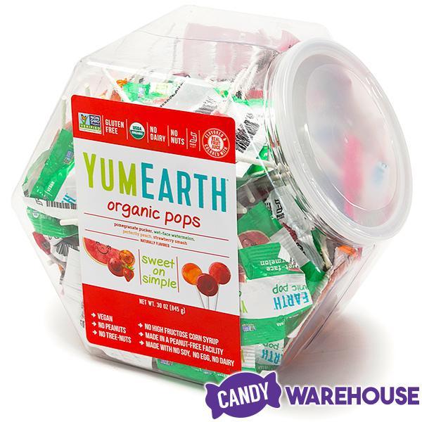 YumEarth Organic Lollipops Fruit Assortment: 125-Piece Tub - Candy Warehouse