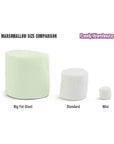 YumJunkie Pastel Green Big Fat Giant Marshmallows: 25-Piece Bag