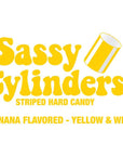 YumJunkie Sassy Cylinders Banana Yellow Striped Hard Candy: 5LB Bag