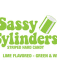 YumJunkie Sassy Cylinders Lime Green Striped Hard Candy: 5LB Bag