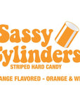 YumJunkie Sassy Cylinders Orange Striped Hard Candy: 5LB Bag