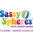 YumJunkie Sassy Spheres Assorted Striped Ball Lollipops - Petite: 400-Piece Bag