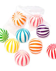 YumJunkie Sassy Spheres Assortment Striped Candy Balls: 5LB Bag - Candy Warehouse