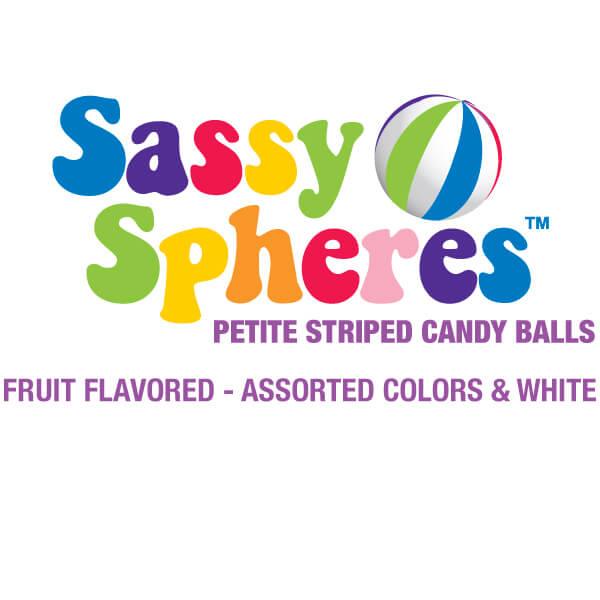 YumJunkie Sassy Spheres Assortment Striped Candy Balls - Petite: 5LB Bag - Candy Warehouse