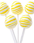 YumJunkie Sassy Spheres Banana Yellow Striped Ball Lollipops: 100-Piece Bag