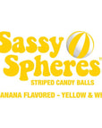 YumJunkie Sassy Spheres Banana Yellow Striped Candy Balls: 5LB Bag