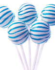 YumJunkie Sassy Spheres Blueberry Blue Striped Ball Lollipops: 100-Piece Bag - Candy Warehouse