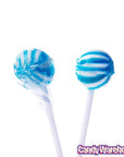 YumJunkie Sassy Spheres Blueberry Blue Striped Ball Lollipops - Petite: 400-Piece Bag - Candy Warehouse