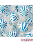 YumJunkie Sassy Spheres Blueberry Blue Striped Candy Balls: 5LB Bag