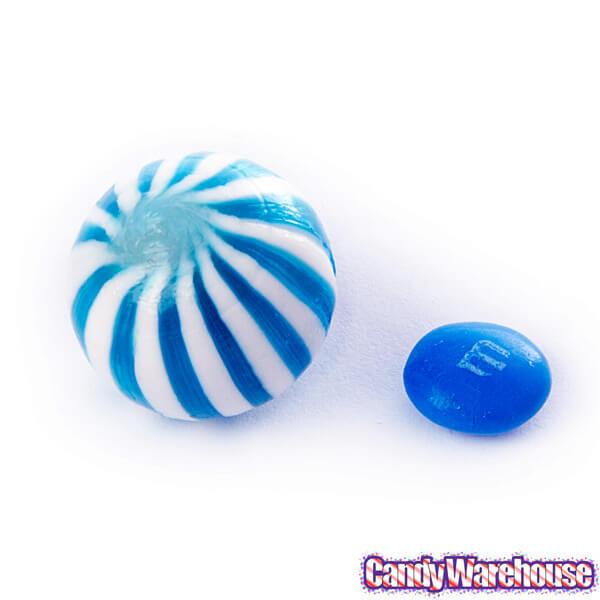 YumJunkie Sassy Spheres Blueberry Blue Striped Candy Balls: 5LB Bag - Candy Warehouse