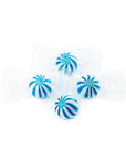 YumJunkie Sassy Spheres Blueberry Blue Striped Candy Balls - Petite: 5LB Bag