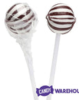 YumJunkie Sassy Spheres Cherry Black Striped Ball Lollipops - Petite: 400-Piece Bag