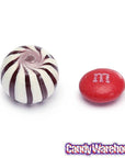 YumJunkie Sassy Spheres Cherry Black Striped Candy Balls - Petite: 5LB Bag