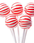 YumJunkie Sassy Spheres Cherry Red Striped Ball Lollipops: 100-Piece Bag