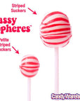 YumJunkie Sassy Spheres Cherry Red Striped Ball Lollipops: 100-Piece Bag