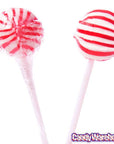 YumJunkie Sassy Spheres Cherry Red Striped Ball Lollipops: 100-Piece Bag