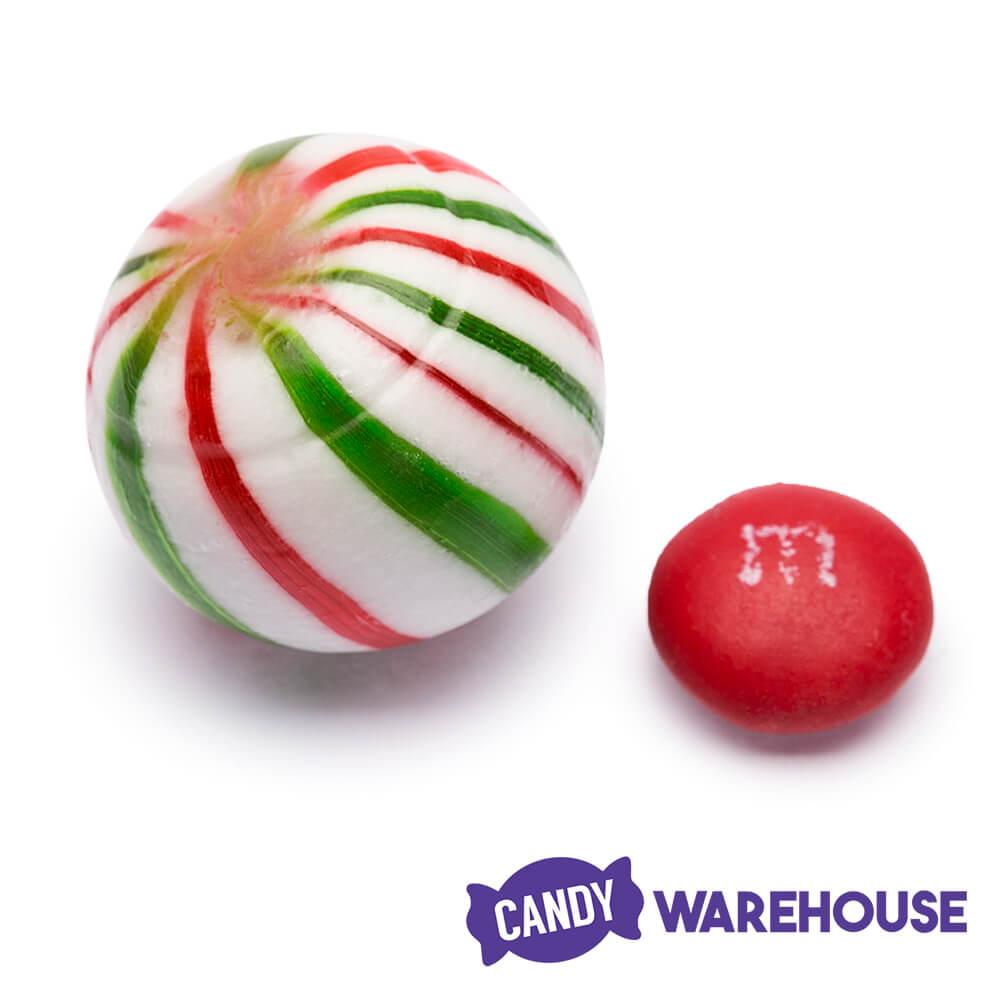 YumJunkie Sassy Spheres Christmas Striped Hard Candy Balls: 5LB Bag - Candy Warehouse