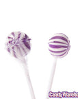 YumJunkie Sassy Spheres Grape Purple Striped Ball Lollipops - Petite: 400-Piece Bag - Candy Warehouse