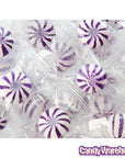 YumJunkie Sassy Spheres Grape Purple Striped Candy Balls - Petite: 5LB Bag